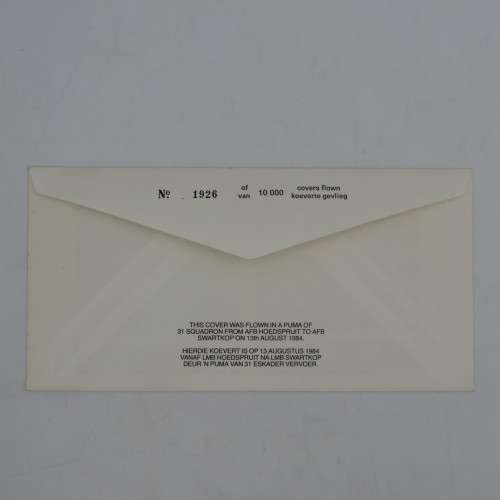 Warschau 1944 flown cover no 1926 of 10000 - Flown in Puma of 31 Squadron and signed by DFC recipien