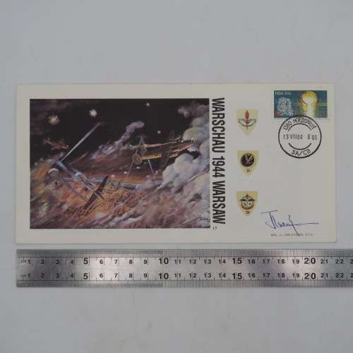 Warschau 1944 flown cover no 1926 of 10000 - Flown in Puma of 31 Squadron and signed by DFC recipien