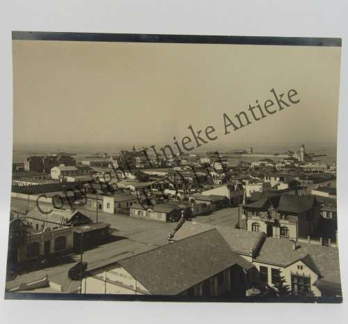 Photo by Erich Staebe of Omaruru of Swakopmund Hansa Hotel & Campe Backerei visible - early 1900`s