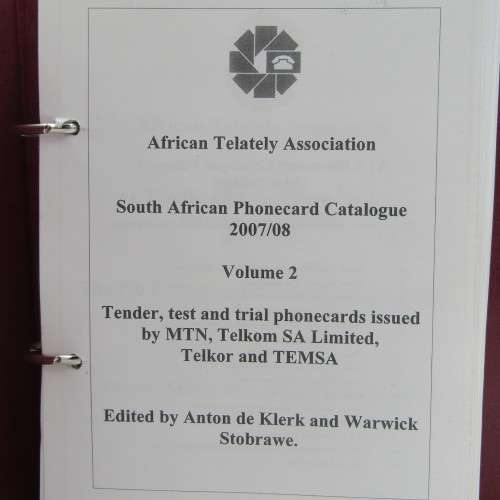 SA phonecard catalogue Vol 2