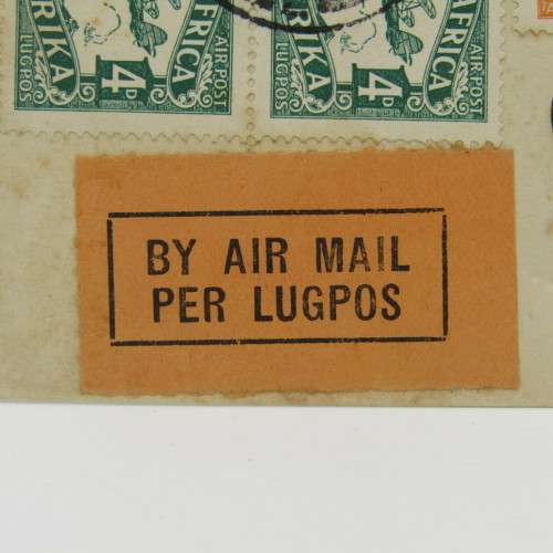 SACC 40 & 41 2nd Airmail issue 2 blocks of 4 on First day flown cover Durban to Bloemfontein