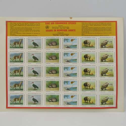 Rare & Endangered Species - 2 sheets of 30 stamps each unused rarely seen in sheets