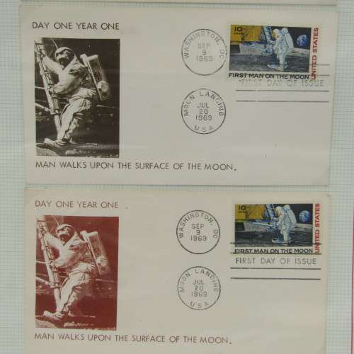 Lot of 5 Space related covers - First man in space - First man on the moon