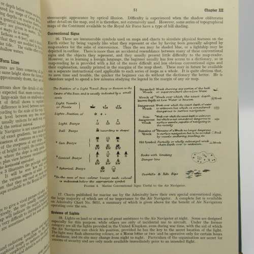 Air Navigation - Royal Air Force 1944 WW2 edition with Map in inside cover plus fold outs
