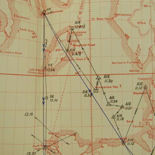 Air Navigation - Royal Air Force 1944 WW2 edition with Map in inside cover plus fold outs