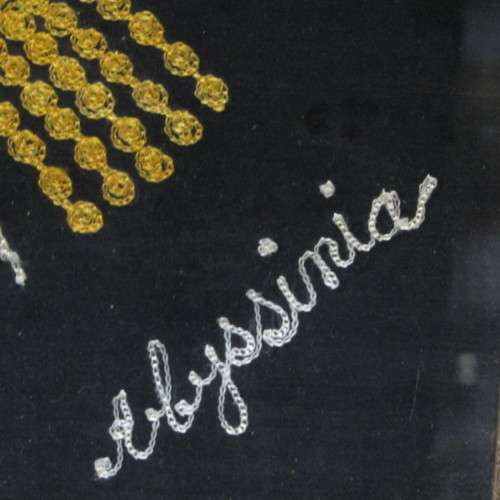 1941 Duke of Edinburgh`s own rifles embroidered cloth souvenir of Egypt - Framed