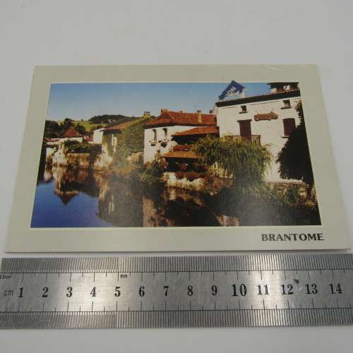 Lot of 7 postcards vintage with French Stamps or Frankings
