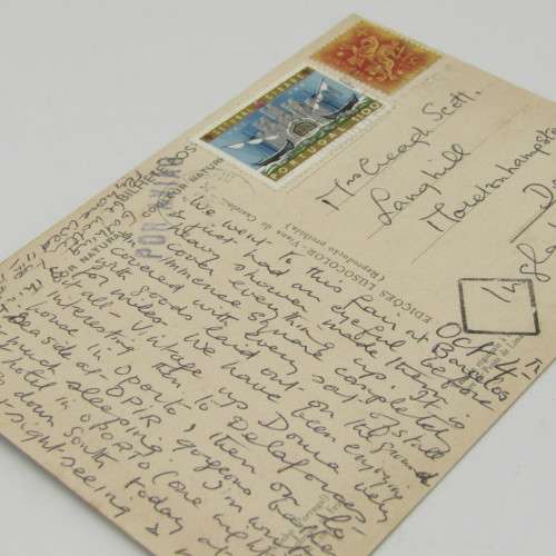 Lot of 11 Portugal vintage postcards - all used with Stamps