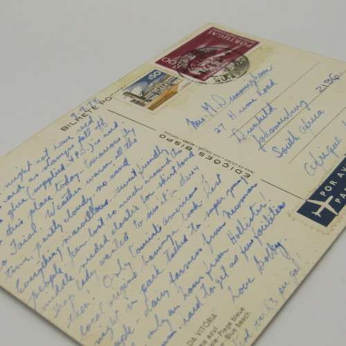 Lot of 11 Portugal vintage postcards - all used with Stamps