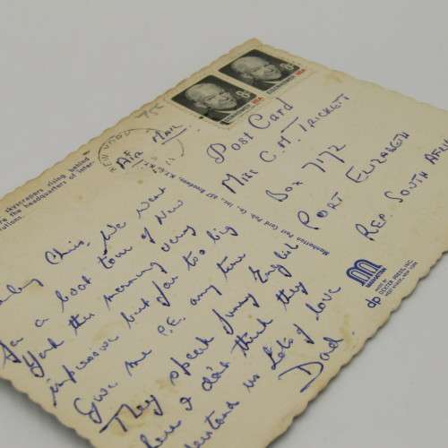 Lot of 15 USA vintage postcards - all used with stamps
