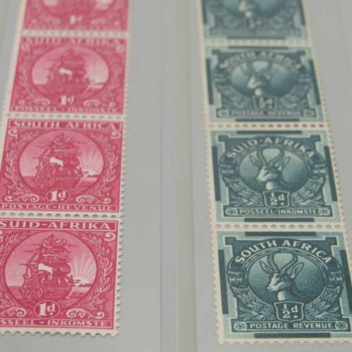 South Africa 1943 coil stamps