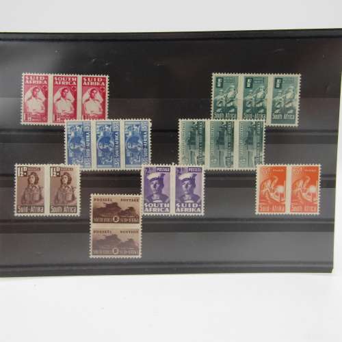 South Africa Reduced size war Effort stamps SACC 95-102