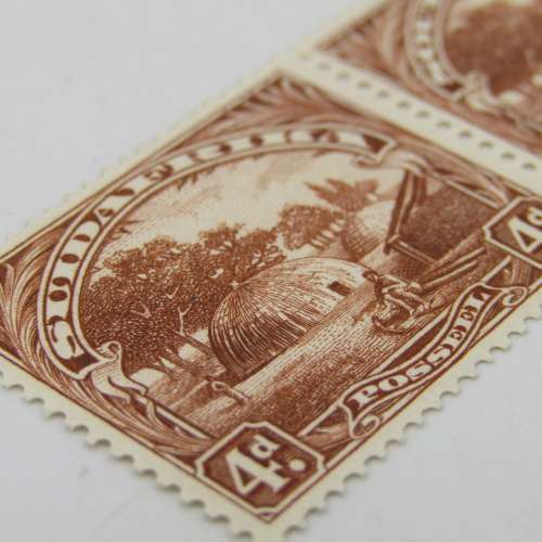 South Africa SACC 35 London pictorial pair mint unhinged