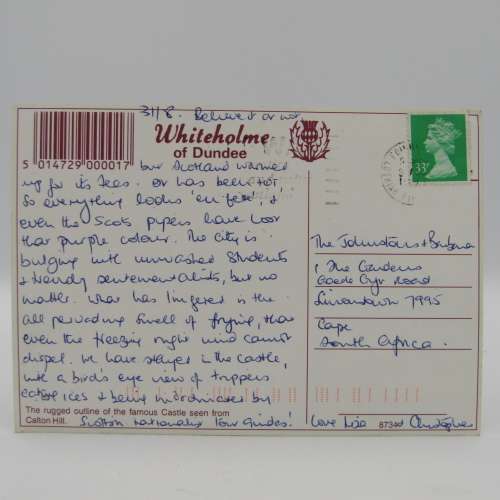 Lot of 16 British postcards - all vintage and each one with a different QE 2 stamp