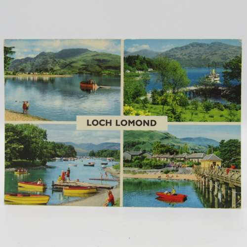 Lot of 16 British postcards - all vintage and each one with a different QE 2 stamp