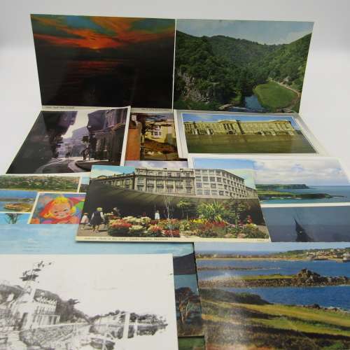 Lot of 15 postcards all with British stamps - all different