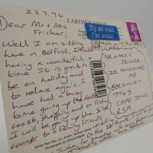 Lot of 15 postcards all with British stamps - all different