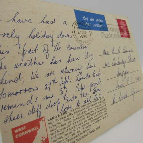 Lot of 15 postcards all with British stamps - all different