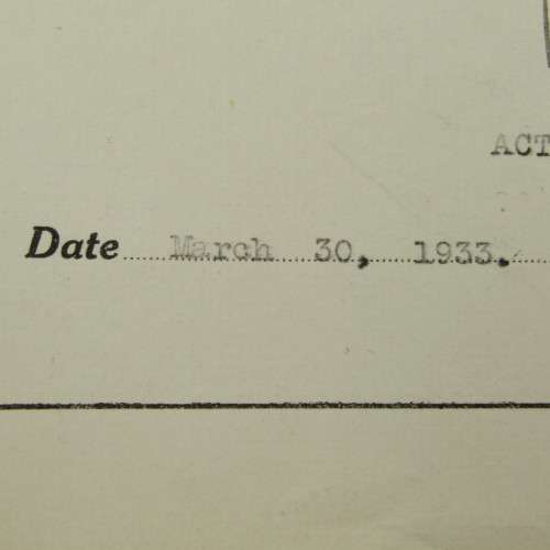 Swaziland Registration certificate for Nurse Miss Dorothy Agnes Goring - 30 March 1933