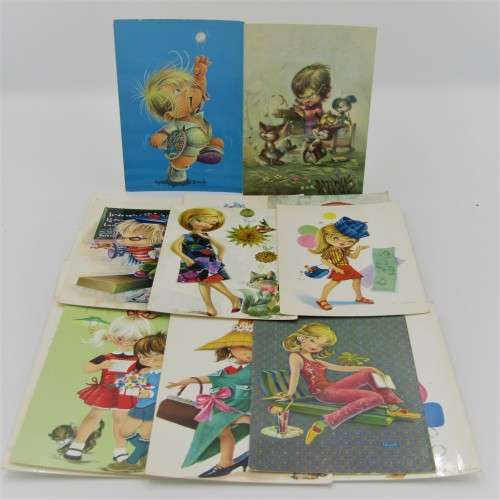 Lot of 20 Spanish cartoon caracters unused postcards