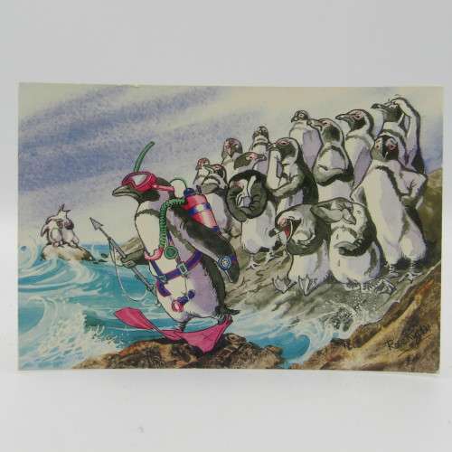 Lot of 6 vintage funny postcards