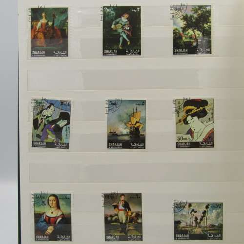 Thematic stamp collection in excellent condition album - Over 120 Art stamps