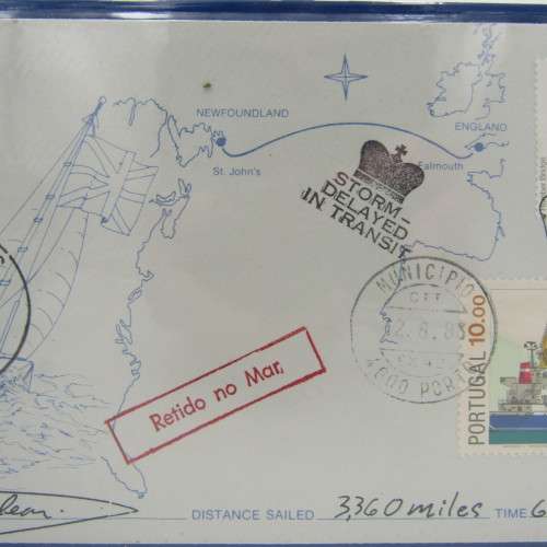Tom McClean Atlantic Sailing cover 1983 - signed by him