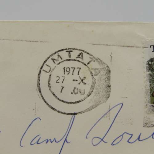 Letter sent from Umtata, Transkei to Strand , South Africa with 4c Transkei stamp cancelled