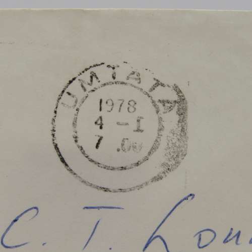 Letter sent from Umtata, Transkei to Strand , South Africa with 4c Transkei stamp cancelled