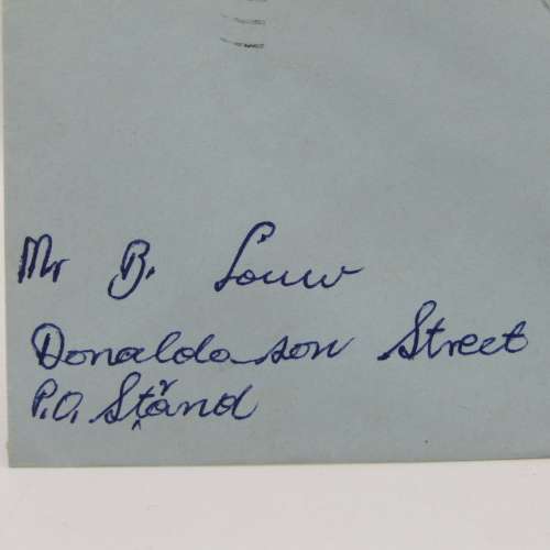 Letter sent from Umtata, Transkei to Strand, South Africa with 4c Transkei stamp cancelled