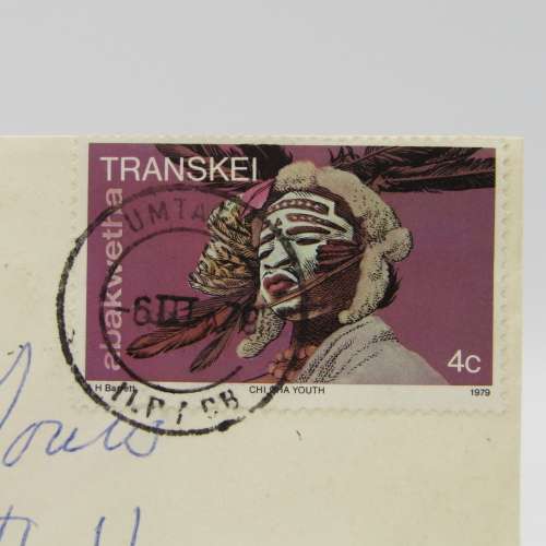 Letter sent from Umtata Transkei to Strand, South Africa with 4c Transkei stamp cancelled