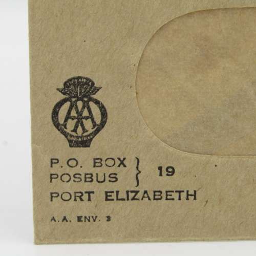 Official AA Stationery used 1956