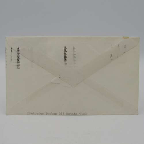 Letter sent from Umtata, Transkei to Strand, South Africa with Transkei 4c stamp cancelled