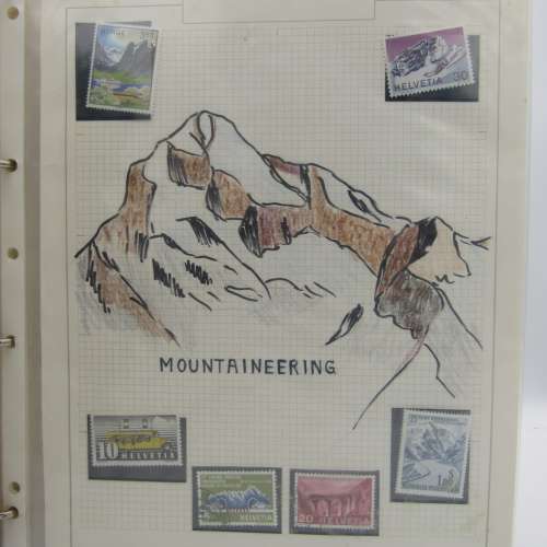 Mountaineering and Skiing themed album with over 370 stamps