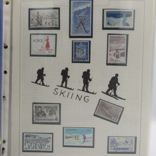 Mountaineering and Skiing themed album with over 370 stamps