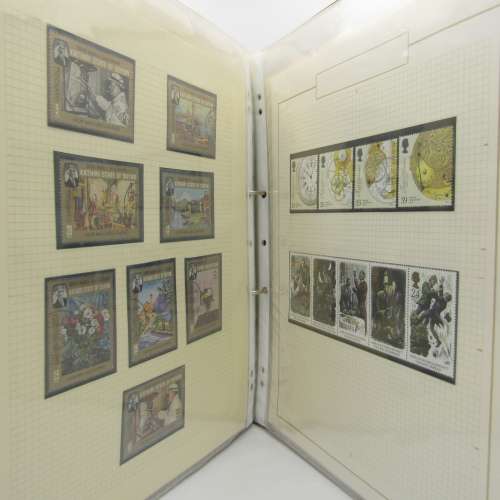 Thematic album with strange looking stamps 34 stamps other - almost 300 stamps