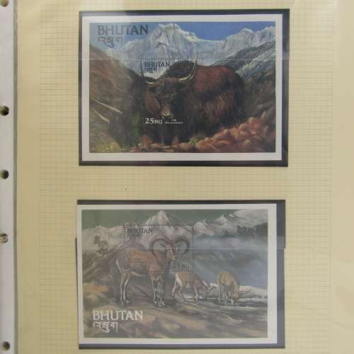 Thematic album with strange looking stamps 34 stamps other - almost 300 stamps