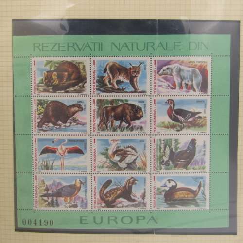 Thematic album with strange looking stamps 34 stamps other - almost 300 stamps