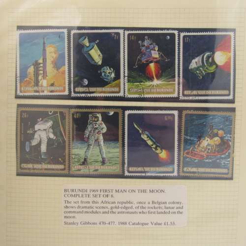 Thematic album with strange looking stamps 34 stamps other - almost 300 stamps
