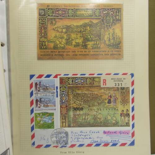 Thematic album with strange looking stamps 34 stamps other - almost 300 stamps