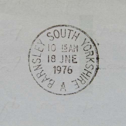 Air Letter sent from Barnsley South Yorkshire to Vereeniging , South Africa