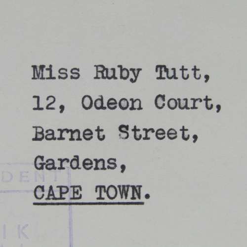 Official State President Stationery used from Cape Town to Gardens 7 Feb 1967