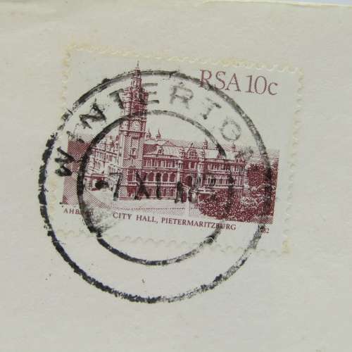 Letter sent on Champagne Castle Hotel Stationery cancelled Winterton and sent to Bellville