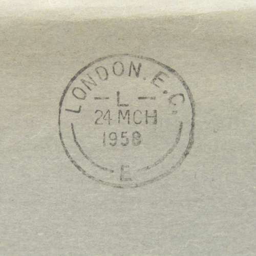 Letter sent on Punch Stationery from London to George , South Africa with British stamp cancelled