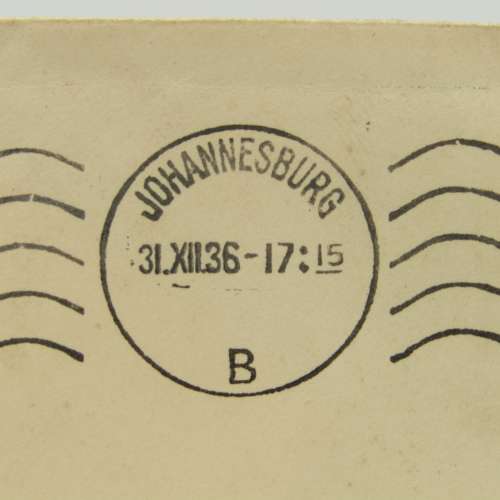 Letter sent on Newspaper press union of South Africa Stationery with 1/2 d Springbok stamp cancelled