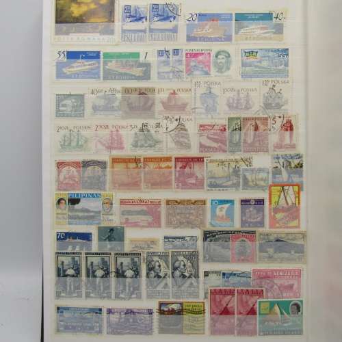 Thematic stamp album with the following Flowers/Birds/Fish/Ships and Aeroplanes