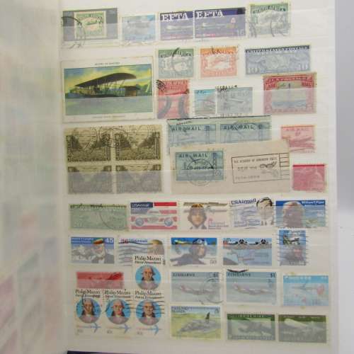 Thematic stamp album with the following Flowers/Birds/Fish/Ships and Aeroplanes