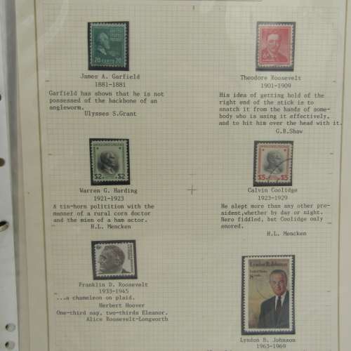 Thematic stamp album - The art of lace making 59 stamps / Famous People with insults 68 stamps