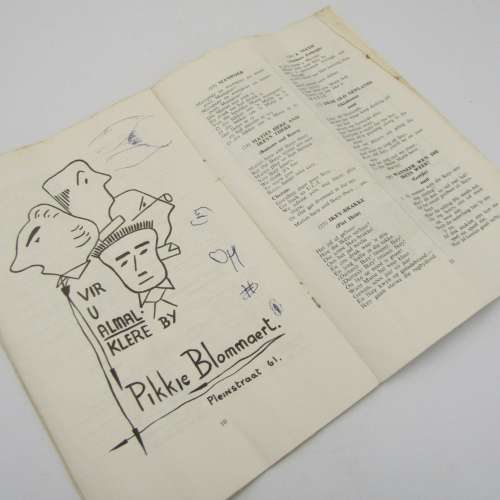 Stellenbosch University 1958 Intervarsity liedtjies booklet