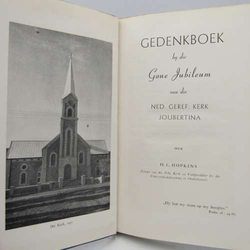 Gedenkboek by die Goue Jubileum van die NG Kerk Joubertina deur HC Hopkins